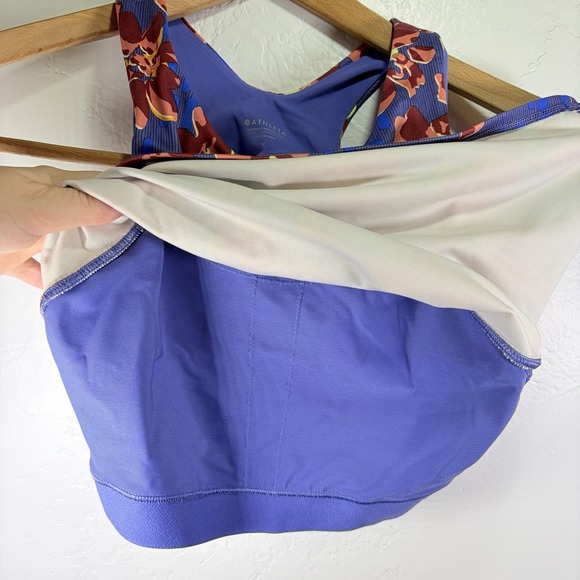 Athleta Floral Conscious Crop Tank Top Racerback Athletic Workout M Athleisure - Picture 4 of 6